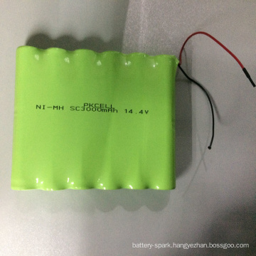 3000mAh NiMH SC3000 14.4V Rechargeable Battery Pack With Cable